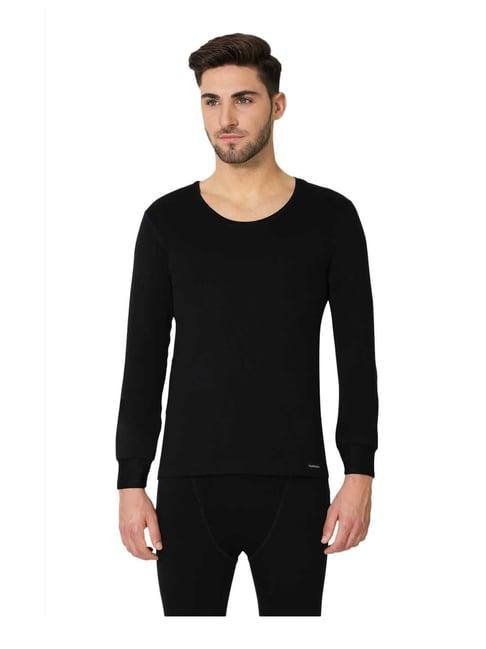 van heusen black regular fit thermal top