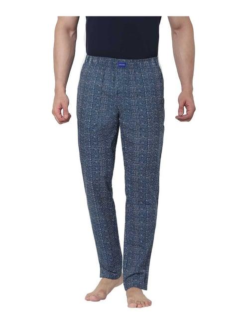 jack & jones blue printed mid rise pyjama pants