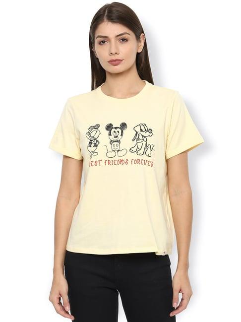 van heusen beige printed t-shirt