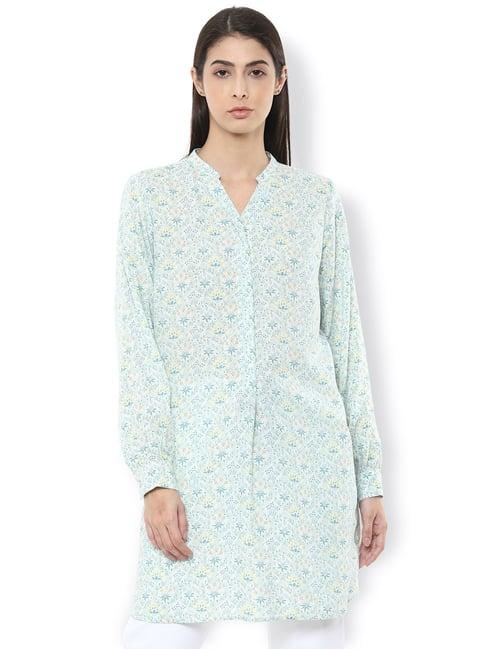 van heusen blue floral print tunic