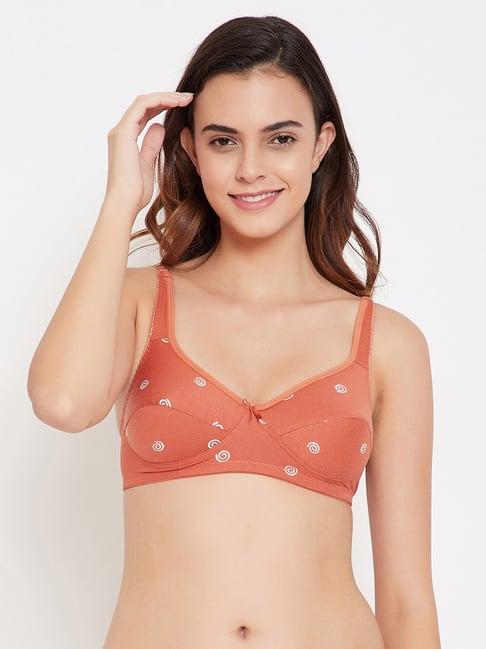 clovia rust non wired non padded full coverage bra