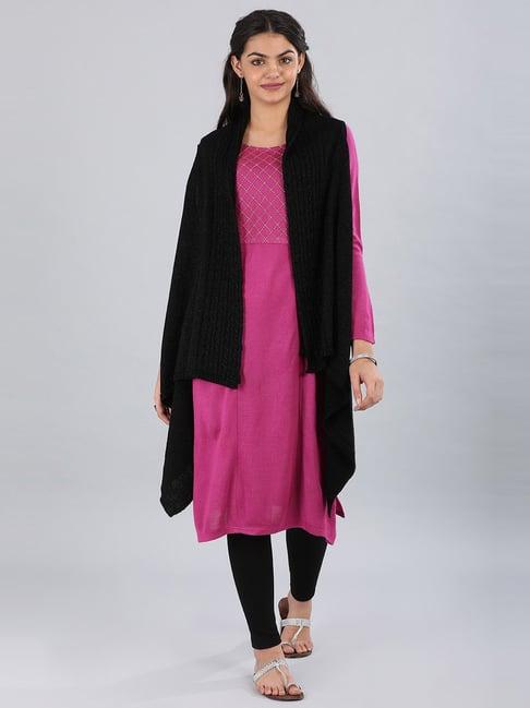 aurelia black regular fit cardigan