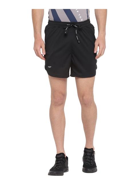 furo by red chief black comfort fit sports shorts