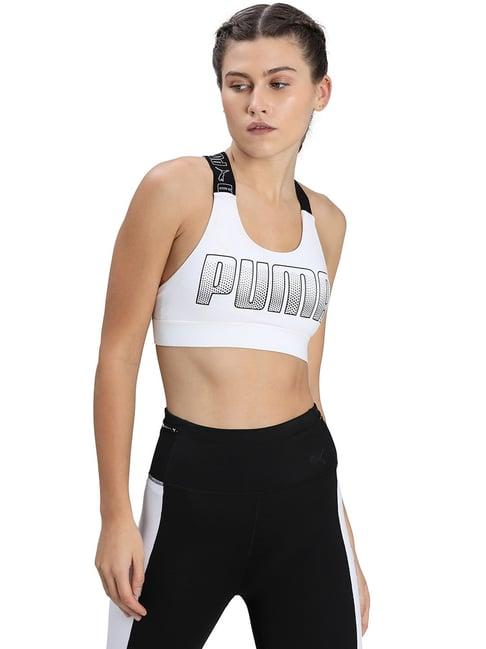 puma white under wired non padded sports bra