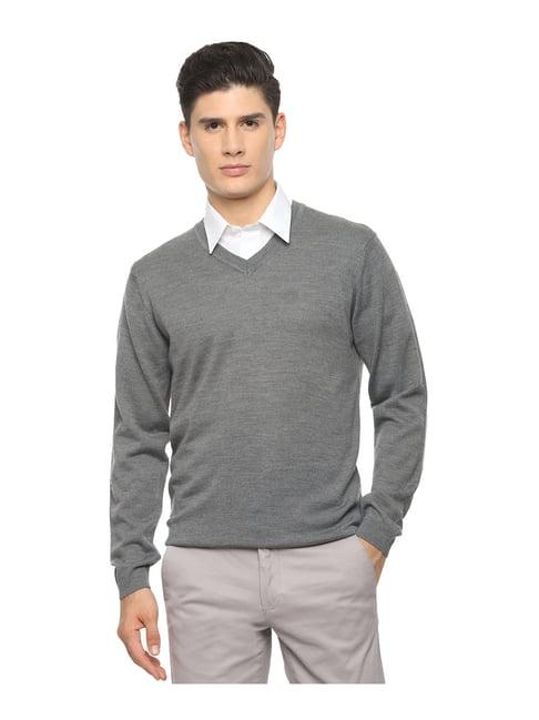 van heusen grey v neck sweater