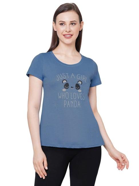 soie blue printed t-shirt