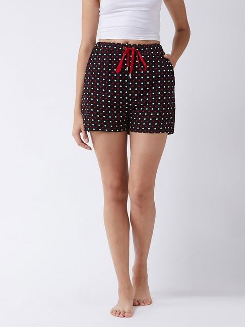 miss chase black polka dot shorts