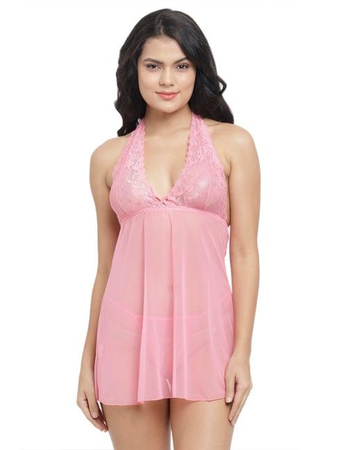 n-gal light pink lace babydoll