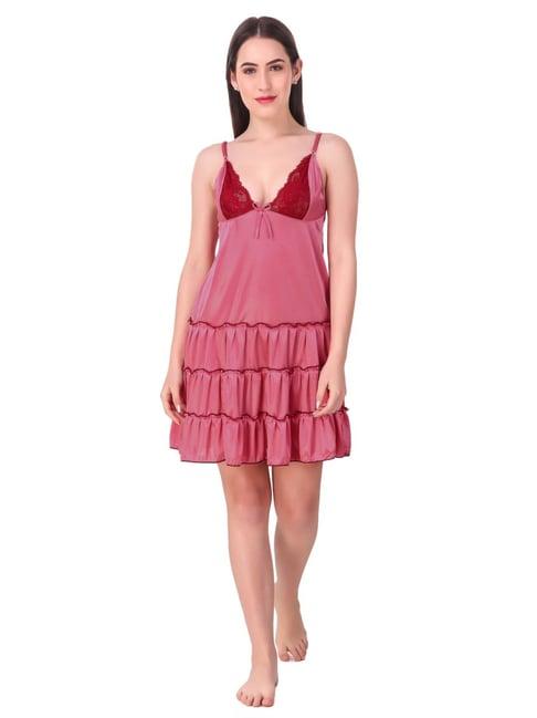 n-gal pink lace babydoll