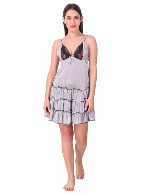 n-gal grey lace babydoll