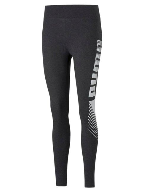 puma essentials grey graphic print regular fit essentials tights