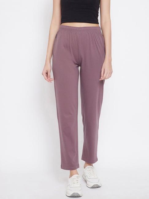 okane grape purple regular fit trackpants