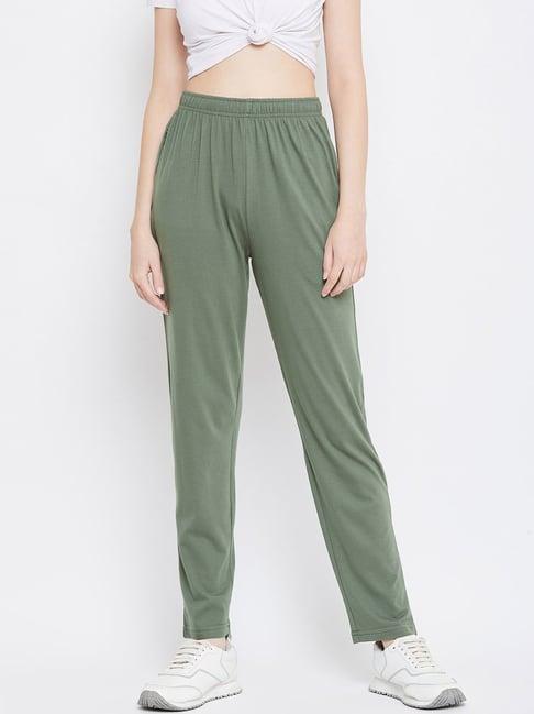 okane medium green regular fit trackpants