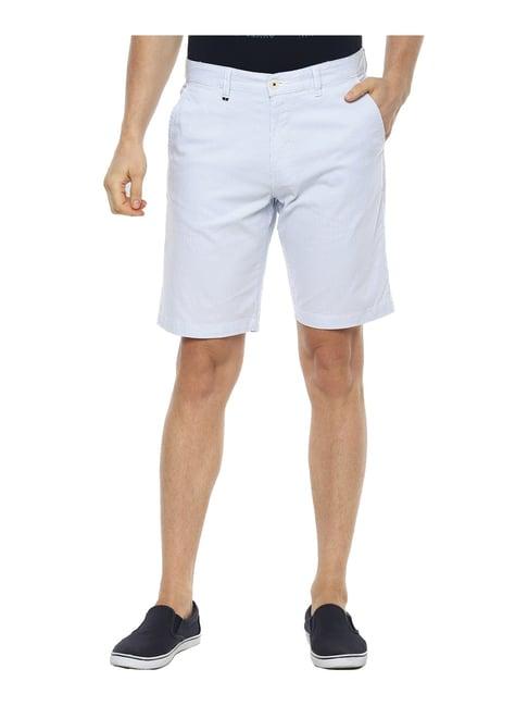 louis philippe blue striped shorts