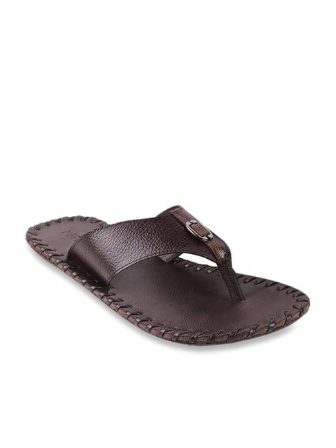 metro men's brown thong sandals