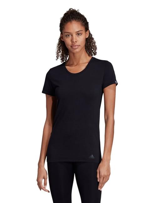 adidas black slim fit 25/7 w t-shirt