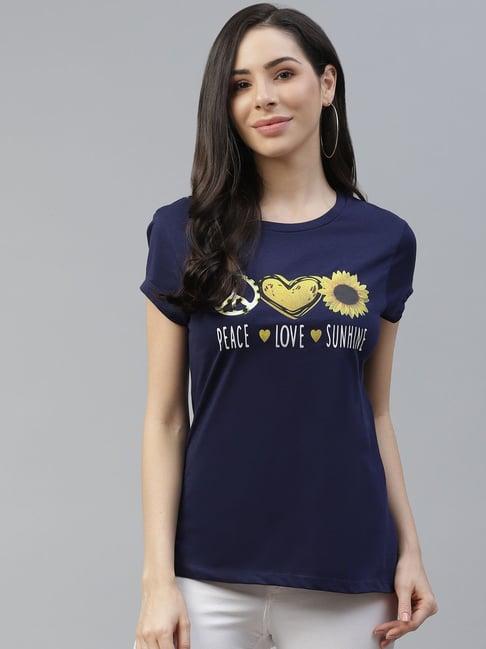 cayman navy printed t-shirt