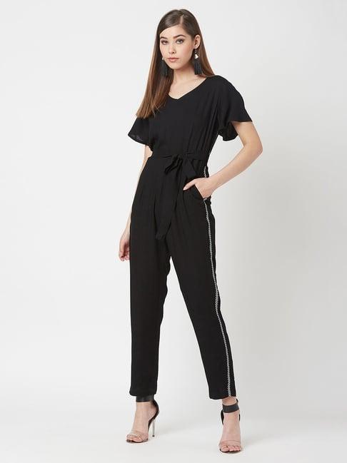 miss chase black maxi jumpsuit