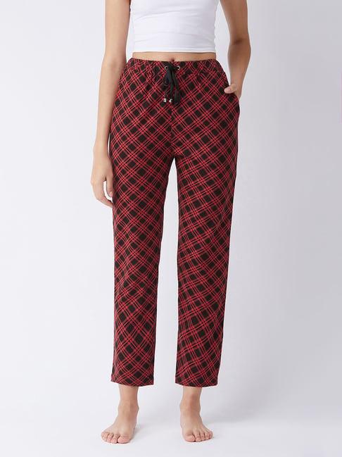 miss chase red & black checks pyjamas