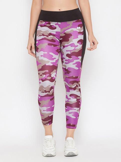 clovia multicolor camo print slim fit tights