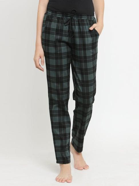 claura green & black checks pyjamas