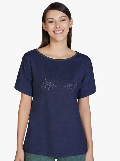 amante navy textured short tee