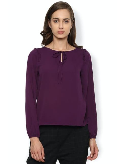 van heusen purple regular fit top