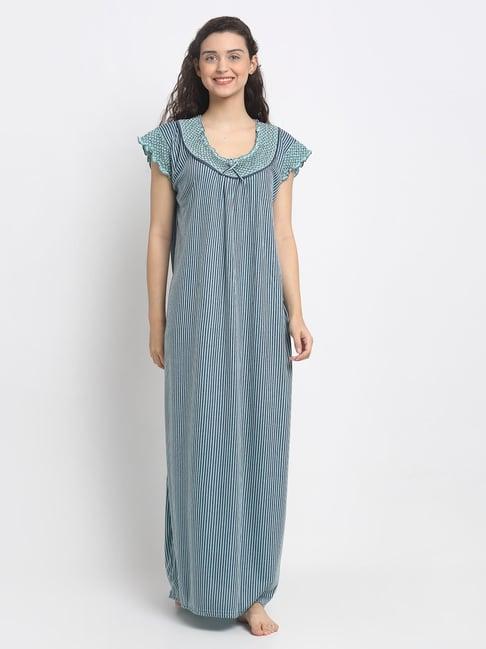 secret wish grey striped nighty