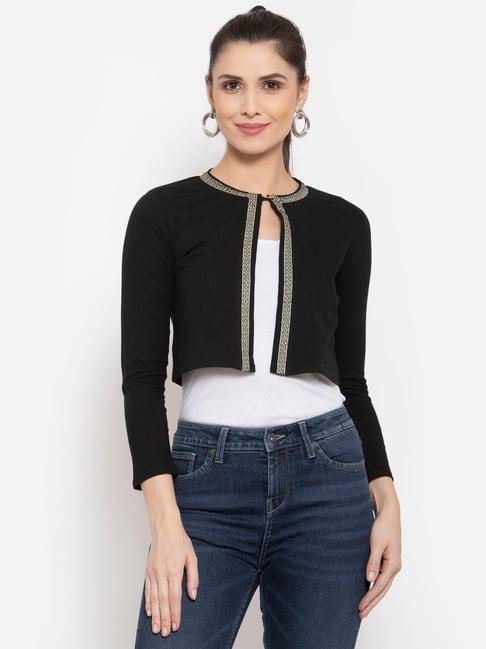 style quotient style quotient round neck crop shrug