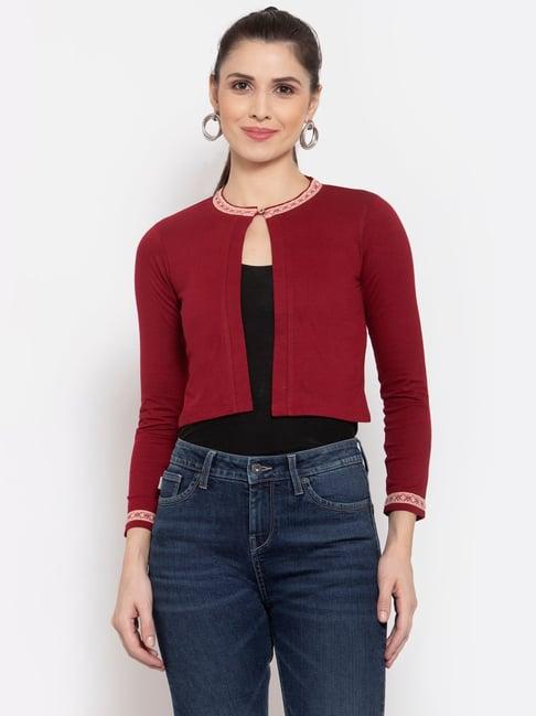 style quotient style quotient round neck crop shrug