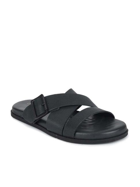 louis philippe men's navy cross strap sandals