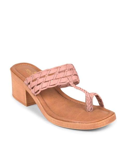 senorita by liberty women's pink toe ring wedges