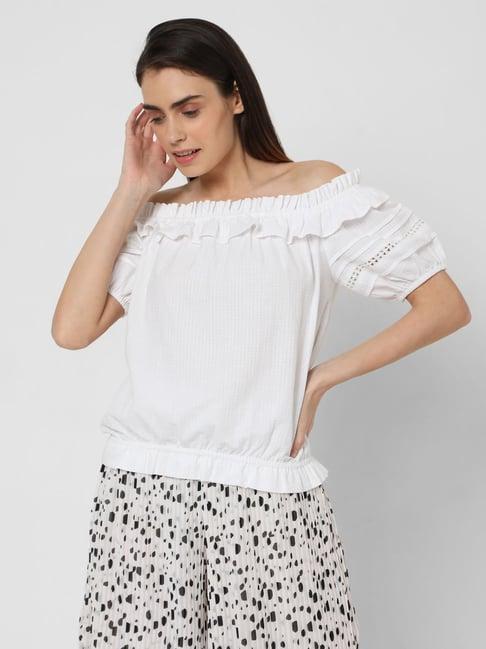 vero moda white striped top