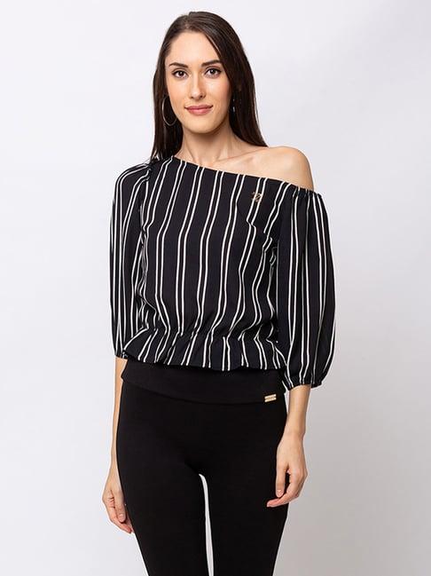 sheczzar black striped top