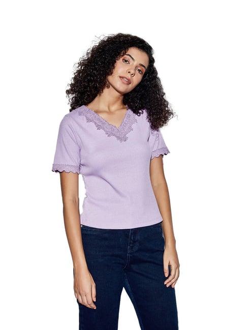 cover story lilac regular fit top