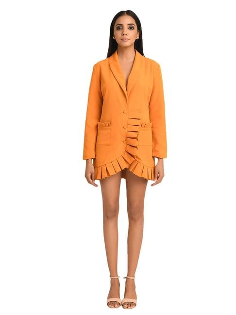 attic salt orange regular fit dress