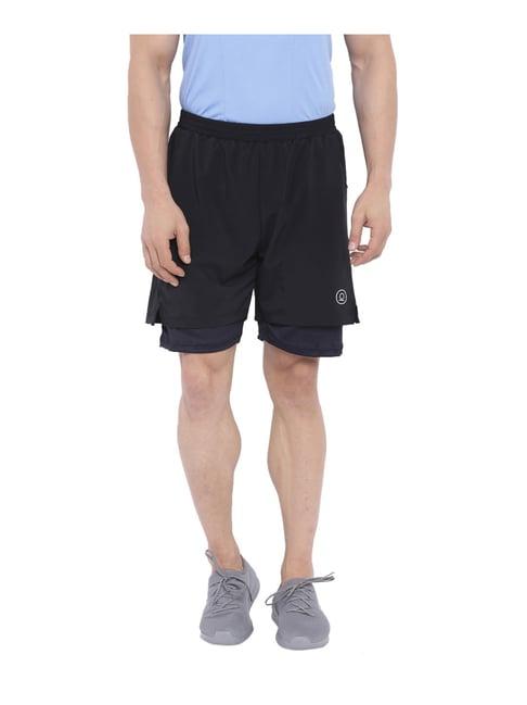 chkokko black regular fit sports shorts