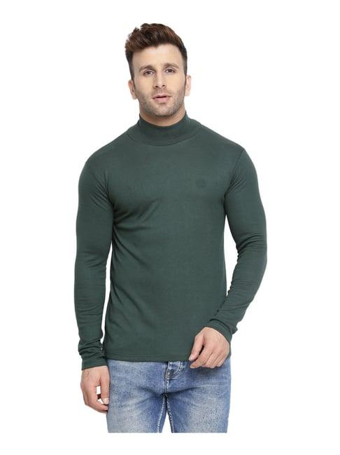 chkokko bottle green regular fit t-shirt