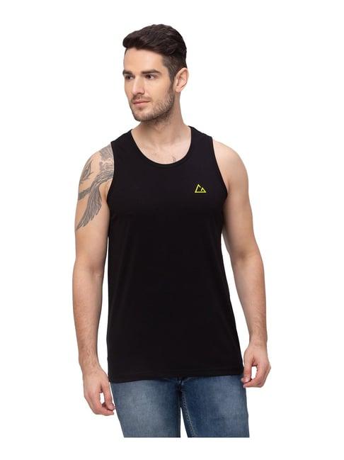 giordano black cotton comfort fit t-shirt