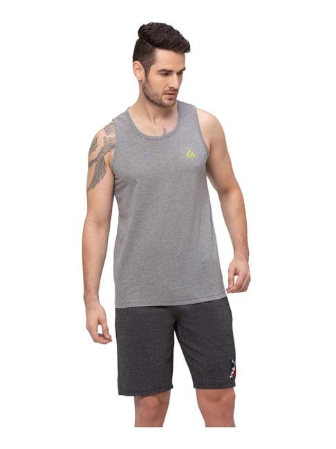 giordano grey cotton comfort fit t-shirt