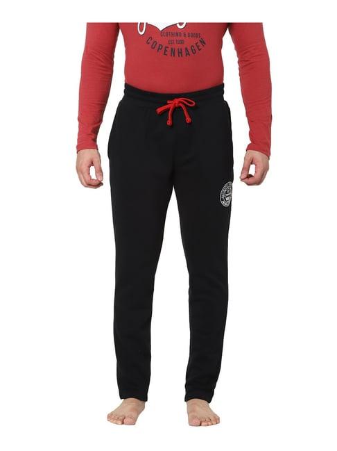 jack & jones black regular fit trackpants