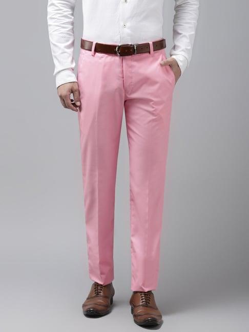 hangup pink regular fit trousers