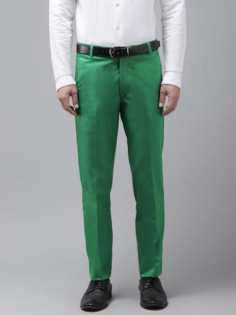 hangup green regular fit trousers