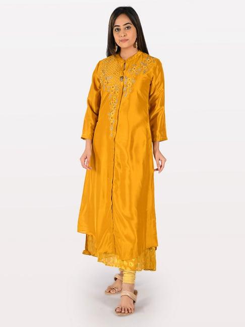 neeru's amber embellished anarkali kurta