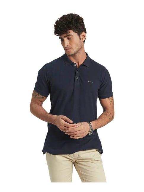 edrio navy regular fit polo t-shirt