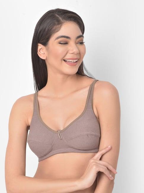 clovia taupe non wired non padded half coverage bra