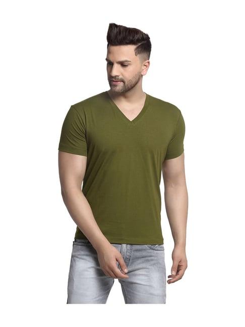 friskers olive cotton short sleeves t-shirt