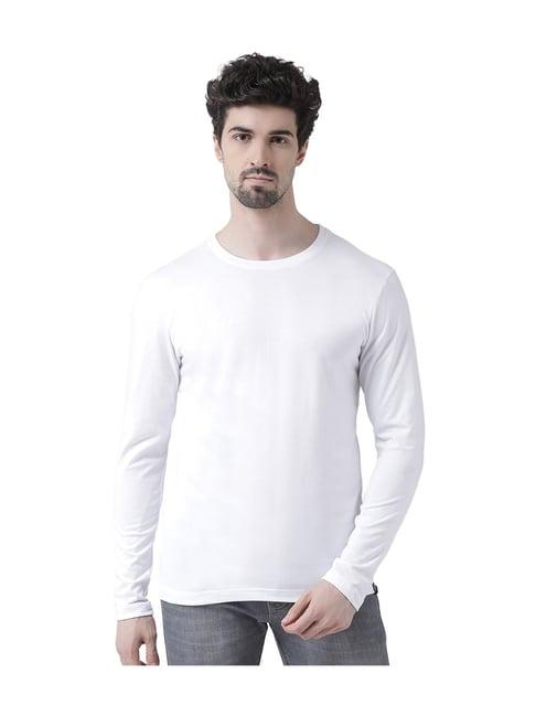 friskers white cotton comfort fit t-shirt