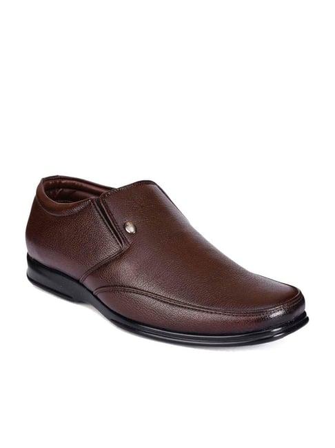 action men's brown formal slip-ons