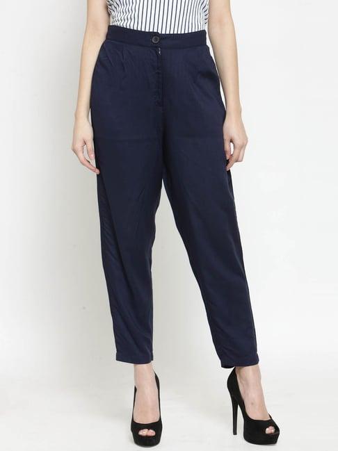 sera navy regular fit pants